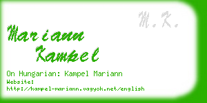 mariann kampel business card